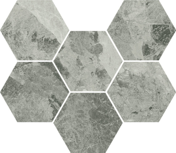 Italon 620110000067 Керамогранит Charme Extra Silver Mosaico Hexagon 25x29 Italon