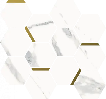 Italon 620110000220 Мозаика Stellaris Statuario White Mosaico Chic Nat 28.3x32.8 Italon