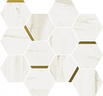 Italon 620110000222 Мозаика Stellaris Carrara Ivory Mosaico Chic Nat 28.3x32.8 Italon