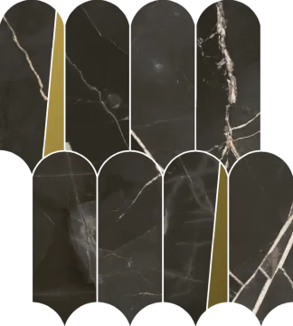 Italon 620110000235 Мозаика Stellaris Absolut Black Mosaico Elegant Lux 32.5x36.1 Italon