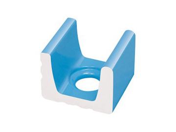 K161 Керамогранит 1/2 часть водоотводного канала со сливом Light Blue 15x12 Serapool