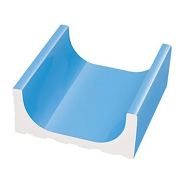 K201 Керамогранит Внутренний переливной водоотводный канал Light Blue 24x24,5 Serapool