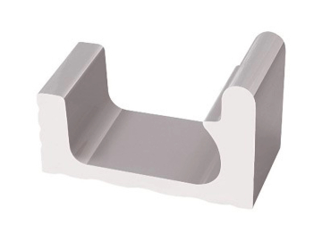 K459.1 Керамогранит 1/2 часть переливного водоотводного канала Grey 29x12 Serapool