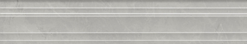 Kerama Marazzi BLF022R Плитка Бордюр Багет Риальто серый светлый глянцевый обрезной 40x7,3x2,7 Kerama Marazzi