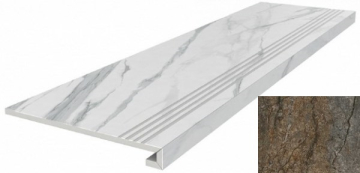 Kerama Marazzi DL502900R/GCF Ступени Сильвер Рут серый 33*119.5 Kerama Marazzi