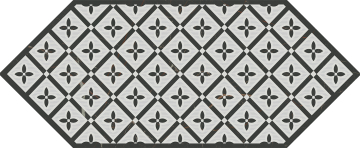 Kerama Marazzi HGD/A484/35006 Плитка Декор Келуш 5 черно-белый 14х34 Kerama Marazzi