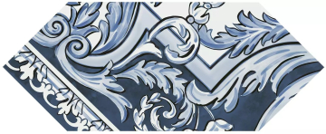 Kerama Marazzi HGD/A515/35000 Плитка Декор Алмаш 4 синий глянцевый 14х34 Kerama Marazzi