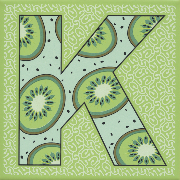 Kerama Marazzi HGD/A548/5111 Плитка Декор Сад-огород Киви матовый 20х20 20x20 Kerama Marazzi