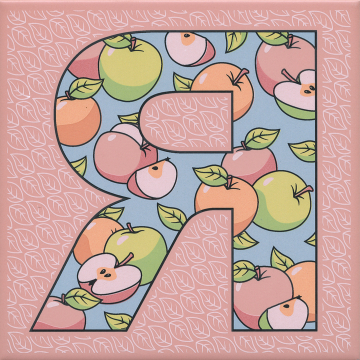 Kerama Marazzi HGD/A563/5184 Плитка Декор Сад-огород Яблоко матовый 20х20 20x20 Kerama Marazzi