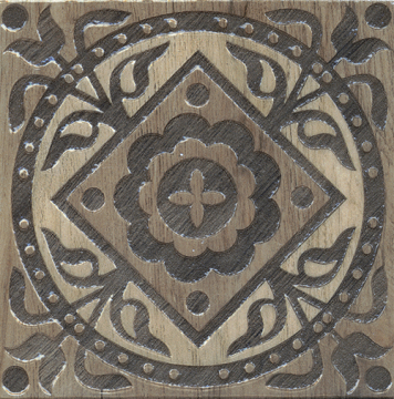 Kerama Marazzi HGD/B28/SG1550L Керамогранит Вставка Фратте серый лаппатированный 20х20 Kerama Marazzi