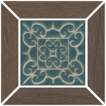 Kerama Marazzi ID154 Керамогранит Вставка Тровазо наборный коричневый светлый матовый 13x13x0,9 Kerama Marazzi