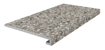 Kerama Marazzi KM6060G0011RGCF Ступени Ступень фронтальная клееная Бричиола серый матовый обрезной 33x60x0,9 Kerama Marazzi