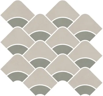 Kerama Marazzi KMD2HID006BR Мозаика Декор Таделакт наборный серый светлый, зелёный светлый матовый обрезной 30x28x0,9 Kerama Marazzi