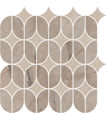 Kerama Marazzi KMD2HID014BR Плитка Декор Ифран наборный бежевый светлый глянцевый обрезной 30x32,5x0,9 Kerama Marazzi