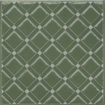 Kerama Marazzi KMD3STA015GN Плитка Декор Бахия 1 зелёный глянцевый 9,8x9,8x0,7 Kerama Marazzi