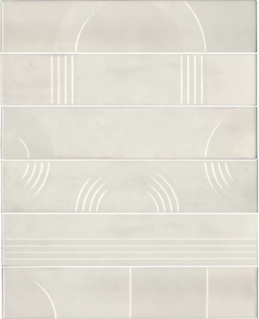 Kerama Marazzi KMP3STA001RN6X Плитка Панно Мажорель белый глянцевый (из 6 частей 6х28,5) 36x28,5x1 Kerama Marazzi