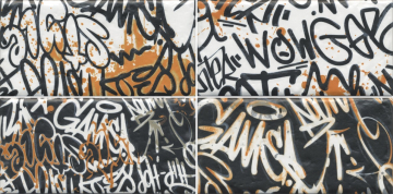 Kerama Marazzi OP/A210/4x/19060 Плитка Панно Граффити из 4-х частей 39.6*20 Kerama Marazzi