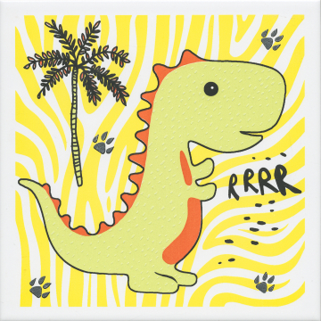 Kerama Marazzi OP/A226/5009 Плитка Декор Динозаврики 1 матовый 20x20 Kerama Marazzi