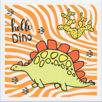 Kerama Marazzi OP/A228/5009 Плитка Декор Динозаврики 3 матовый 20x20 Kerama Marazzi