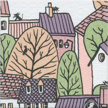 Kerama Marazzi OS/A222/5009 Плитка Декор Городок 1 матовый 20x20 Kerama Marazzi