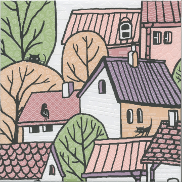 Kerama Marazzi OS/A225/5009 Плитка Декор Городок 2 матовый 20x20 Kerama Marazzi