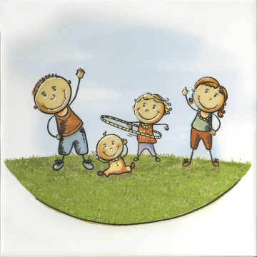 Kerama Marazzi OS/A252/5009 Плитка Декор Веселые старты Аэробика 20x20 Kerama Marazzi