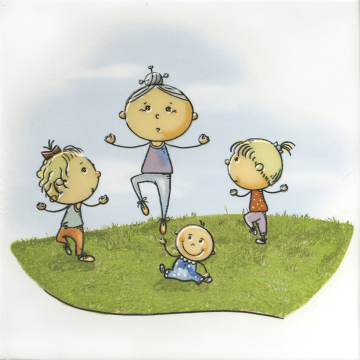 Kerama Marazzi OS/A254/5009 Плитка Декор Веселые старты Йога 20x20 Kerama Marazzi