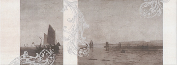 Kerama Marazzi STG/A208/15010 Плитка Ньюпорт Корабли коричневый 15*40 Kerama Marazzi