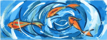 Kerama Marazzi STG/A385/15000 Плитка Салерно Рыбки 15х40 Kerama Marazzi