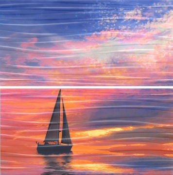 Kerama Marazzi STG/A440/2x/11106R Плитка Панно Тиррено Закат обрезной (2 части) 60х60 Kerama Marazzi