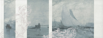 Kerama Marazzi STG/B207/15016 Плитка Ньюпорт Корабли зеленый 15*40 Kerama Marazzi