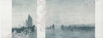 Kerama Marazzi STG/B208/15016 Плитка Ньюпорт Корабли зеленый 15*40 Kerama Marazzi