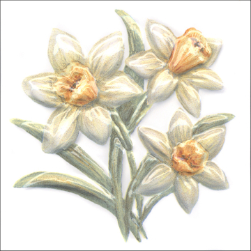 Kerama Marazzi TFA011 Плитка Оранжерея Нарциссы 9.9*9.9 Kerama Marazzi