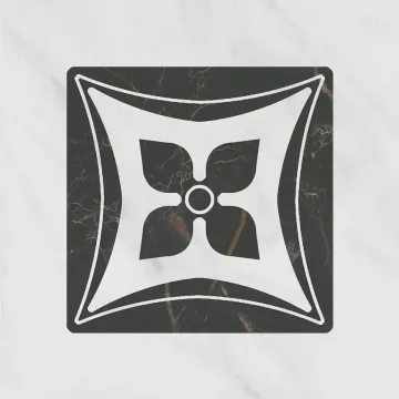 Kerama Marazzi TOC005 Плитка Декор Келуш 2 грань черно-белый 9,8х9,8 Kerama Marazzi