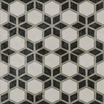 Kerama Marazzi VT/A297/SG1544N Керамогранит Декор Фреджио 4 черно-белый 20x20x8 Kerama Marazzi