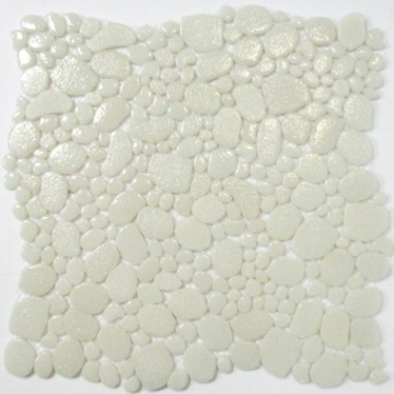 Keramissimo 7401 Мозаика Gravel белый молочный гравий антислип 30.5x30.5 Keramissimo