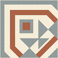 Керамогранит 100E021A103 ENC 21A White (Grey Red) 10x10 Winckelmans