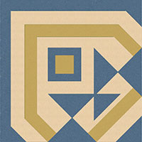 Керамогранит 100E021A202 ENC 21A Ivory (D.Blue D.Yellow) 10x10 Winckelmans