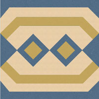 Керамогранит 100E021F202 ENC 21F Ivory (D.Blue D.Yellow) 10x10 Winckelmans