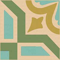 Керамогранит 100E022D203 ENC 22 Ivory (Green L.Blue D.Yellow) 10x10 Winckelmans