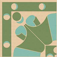 Керамогранит 100E024A203 ENC 24A Ivory (Green L.Blue) 10x10 Winckelmans