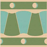 Керамогранит 100E024F203 ENC 24F Ivory (Green L.Blue) 10x10 Winckelmans