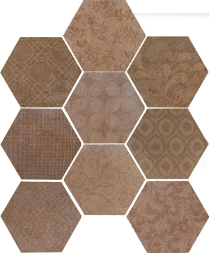 Керамогранит 1047248 RIABITA ESAGONA FABRIC CLASSIC 24x27,7 Serenissima Cir