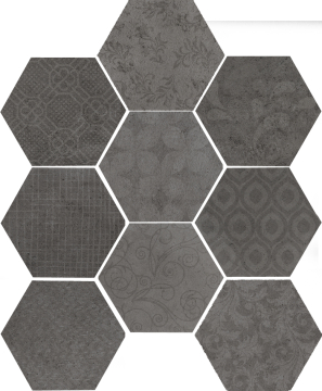 Керамогранит 1047249 RIABITA ESAGONA FABRIC INDUSTRIAL 24x27,7 Serenissima Cir