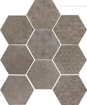 Керамогранит 1047253 RIABITA ESAGONA FABRIC FENG SHUI 24x27,7 Serenissima Cir