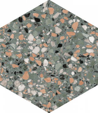 Керамогранит 123384 Terrazzo Teal 32x36.8 DNA Tiles