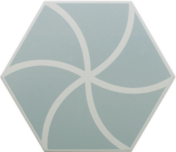 Керамогранит 127009 FANCY WAVES BLUE R10 20x23 DNA Tiles