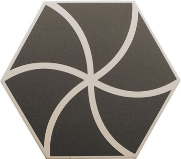 Керамогранит 127011 FANCY WAVES GRAPHITE R10 20x23 DNA Tiles