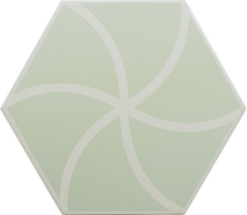 Керамогранит 127013 FANCY WAVES MINT R10 20x23 DNA Tiles