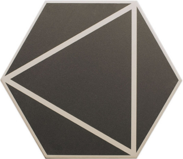 Керамогранит 127018 FANCY LINES GRAPHITE R10 20x23 DNA Tiles